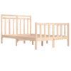 Estructura De Cama Doble Pequeña De Madera Maciza 120x190 Cm