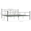 Estructura De Cama De Metal Gris 180x200 Cm