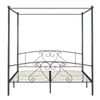 Estructura De Cama Con Dosel Metal Gris 200x200 Cm