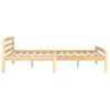 Estructura De Cama De Madera De Pino Maciza 140x200 Cm Marrón