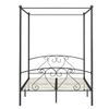 Estructura De Cama Con Dosel Metal Gris 160x200 Cm