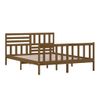 Estructura De Cama De Madera Maciza Marrón Miel 150x200 Cm