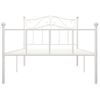 Estructura De Cama De Metal Blanco 90x200 Cm