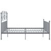 Estructura De Cama De Metal Gris 200x200 Cm