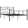 Estructura De Cama De Metal Negro 160x200 Cm