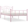 Estructura De Cama De Metal Rosa 90x200 Cm