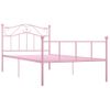 Estructura De Cama De Metal Rosa 90x200 Cm