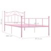 Estructura De Cama De Metal Rosa 90x200 Cm