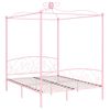 Estructura De Cama Con Dosel Metal Rosa 180x200 Cm