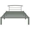 Estructura De Cama De Metal Gris 90x200 Cm