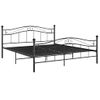 Estructura De Cama De Metal Negro 140x200 Cm