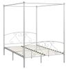 Estructura De Cama Con Dosel Metal Blanco 140x200 Cm