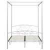 Estructura De Cama Con Dosel Metal Blanco 140x200 Cm