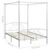 Estructura De Cama Con Dosel Metal Blanco 140x200 Cm