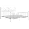 Estructura De Cama De Metal Blanca 200x200 Cm