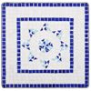 Mesa Y Sillas De Bistró 3 Piezas Mosaico Cerámica Azul Y Blanco