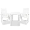 Set De Mesa Y Sillas Bistró De Jardín 3 Piezas Plástico Blanco