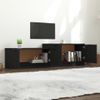 Mueble De Tv Madera Contrachapada Negro 158,5x36x45 Cm