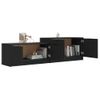 Mueble De Tv Madera Contrachapada Negro 158,5x36x45 Cm