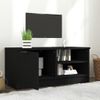 Mueble Para Tv Madera Contrachapada Negro 80x35x36,5 Cm