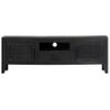 Mueble Para Tv De Madera Maciza De Mango Negro 118x30x40 Cm