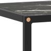 Mueble Para Tv Negro Con Vidrio De Mármol Negro 100x40x40 Cm