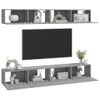 Muebles De Tv 4 Piezas Gris Sonoma 100x30x30 Cm
