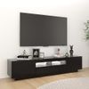 Mueble Para Tv Con Luces Led Negro 180x35x40 Cm