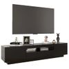 Mueble Para Tv Con Luces Led Negro 180x35x40 Cm