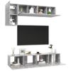 Set De Muebles De Salón 5 Pzas Madera Ingeniería Gris Hormigón