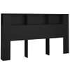 Mueble Cabecero Negro 180x18,5x104,5 Cm