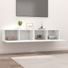 Muebles Para Tv 2 Uds Madera Contrachapada Blanco 80x30x30 Cm