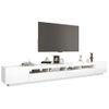 Mueble Para Tv Con Luces Led Blanco Brillante 300x35x40 Cm