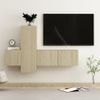 Muebles De Pared De Tv 3 Pzas Aglomerado Color Roble Sonoma