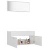 Conjunto De Muebles De Baño 2 Piezas Contrachapada Blanco