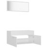 Conjunto De Muebles De Baño 2 Piezas Contrachapada Blanco