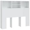 Mueble Cabecero Blanco Brillante 120x19x103,5 Cm