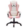 Silla Gaming Con Luces Led Rgb Cuero Sintético Rosa Y Negro Multicolor