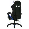 Silla Gaming Con Luces Led Rgb Cuero Sintético Azul Y Negro Multicolor