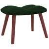 Silla Mecedora Con Reposapiés Terciopelo Verde Oscuro