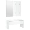 Set De Muebles De Recibidor Madera Contrachapada Blanco Brillo