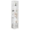 Mueble De Esquina Madera Contrachapada Blanco 33x33x164,5 Cm