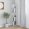 Mueble De Esquina Madera Contrachapada Blanco 33x33x164,5 Cm