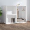 Mueble Vestidor Madera Contrachapada Blanco 80x40x65 Cm