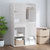 Mueble Vestidor Madera Contrachapada Blanco 80x40x65 Cm