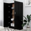 Armario De Libros Madera Contrachapada Negro 82,5x30,5x150 Cm