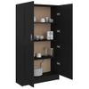 Armario De Libros Madera Contrachapada Negro 82,5x30,5x150 Cm