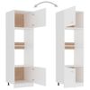 Armario De Microondas Madera Contrachapada Blanco 60x57x207 Cm