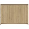 Aparador De Madera Contrachapada Roble Sonoma 102x33x75 Cm Beige