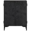 Aparador De Madera De Mango Maciza 60x30x76 Cm Negro